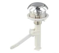 Bouton d'actionneur de chasse d'eau avec connecteur de tige - Bouton poussoir manuel en plastique galvanisé pour surface - Installation facile - Compatible avec la plupart des réservoirs de salle de
