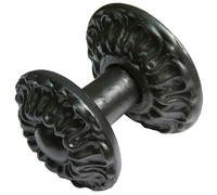 Bouton Dahlia sur platine finition noir TORBEL J502123