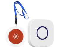 Bouton d'appel d'urgence pour personnes âgées - Système d'alarme SOS sans fil - Portée de 150 m - Aide à domicile, personnes âgées,