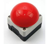 Bouton d'arrêt d'urgence / coup de poing, à verrouillage, 240 V, contact NF (NC), tête champignon rouge, IP65, Buzzer P1C400E72