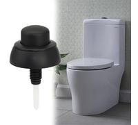 Bouton de chasse conçu pour s'adapter aux vannes de vidange Optima 49 en matériau ABS pour utilisation sur réservoir de toilettes (noir + couvercle)