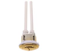 Bouton de Chasse D’Eau Wc Rond Doré 38mm Double Commande réservoir | Plastique, Finition Métallique, Installation Facile, Ajustement Stable, Retour Tactile Net, Style Vintage pour Salles