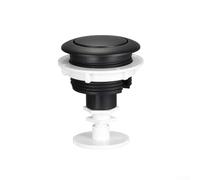 Bouton de chasse d'eau ABS pour chasse d'eau 55 mm de diamètre Mécanisme simple pression disponible avec ou sans support de montage pour adaptation (Noir)