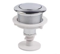Bouton de chasse d'eau ABS pour chasse d'eau Diamètre 55 mm Mécanisme simple pression Disponible avec ou sans support de montage pour adaptation Argenté