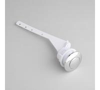 Bouton de chasse d'eau carré pour réservoir de toilettes - Pièce de rechange construite avec des composants en plastique et une tige en cuivre (carré)