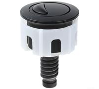 Bouton de chasse d'eau chromé et couvercle de réservoir pour toilettes standard Matériau ABS Interrupteur poussoir avec ressort en acier inoxydable Noir/doré (B)