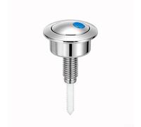Bouton de chasse d'eau de rechange pour Siamp pour système de valve Optima | Ajustement parfait pour siamp pour optima 49, matériau ABS durable, finition argentée, installation facile