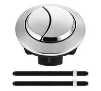 Bouton de chasse d'eau double ABS de rechange pour réservoir standard, tige réglable jusqu'à 9,2 cm, interrupteur poussoir noir avec mécanisme de demi-chasse complet