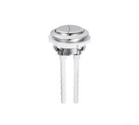 Bouton de chasse d'eau double ABS de rechange pour trou de 50 mm avec tige réglable, finition brossée, interrupteur poussoir moderne, facile à installer, construction robuste, performance durable