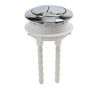 Bouton de chasse d'eau double ABS robuste de rechange pour trou de 60 mm avec longueur de tige réglable pour réparation de réservoir de salle de bain Noir