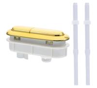 Bouton de Chasse D'eau Double pour Réservoir de Toilettes en ABS | Tiges de 95mm Ajustables, Trou Céramique 10 à 11cm et 3 à 4cm, Couleur Aléatoire Installation sans Outil
