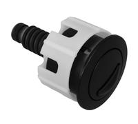 Bouton de Chasse D'eau Noir Double Rond pour Réservoir Wc | ABS, Montage, Finition Noire Mate, Remplacement Simple, Rénovation Salle de Bain, Économie D'eau