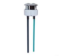 Bouton de chasse d'eau ovale double tige réglable (38 mm) | Convient aux trous de 38 mm/48 mm, double fonction de chasse d'eau, aspect chromé argenté, facile à installer, matériau ABS
