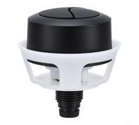 Bouton de chasse d'eau pour toilettes, bouton de vanne de vidange contrôlé par fil, mécanisme de rinçage précis sur le côté supérieur en ABS (noir)