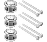 Bouton de Chasse D'eau Rond 38mm à Double Poussoir, Abs, 3 Pcs