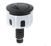 Bouton de chasse d'eau rond double action noir pour réservoir de toilettes européen ABS économie d'eau Design double poussoir 49 mm x 75 mm Taille compacte Accessoire de salle de bain de rechange