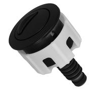 Bouton de Chasse D'eau Rond Noir ABS pour Réservoir de Toilettes | Installation Facile, Compatibilité, Finition Noir Mat, pour Couvercle de Citerne et Rénovation Salle de Bain