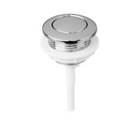 Bouton de chasse d'eau simple poussoir de rechange ABS argenté | Ce bouton de chasse d'eau unique offre un design efficace d'économie d'eau pour améliorer facilement votre réservoir de