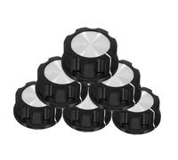 Bouton de Commande de Four de Remplacement 6 Pièces ABS Noir | Compatibles Cuisinière et Four, Réglage Minuterie, Lot de 6 Pièces, Accessoire Cuisine