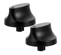 Bouton de Commande de Minuterie Rotative en Plastique Noir, Lot de 2 | Remplacement pour Interrupteur de Meuble, Réglage Simple, Usage Bureau et Maison, Capuchons Compatibles