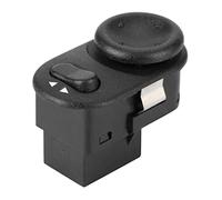 Bouton de commande de rétroviseur de vue latérale de voiture, interrupteur de rétroviseur de rétroviseur de voiture ABS bouton de commande de réglage pour Astra-G/Saab 9-3 / Saab 9-5 - noir, OE # 92