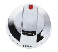 Bouton de Commande en Acier Inoxydable pour Cuisinière à Gaz et Électrique | Argenté, Installation Facile, Usage Cuisine et Cuisson Mobile, pour Four et Brûleur
