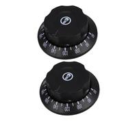 Bouton de Commande Noir en Plastique 2 Pièces pour Grill et Brûleur | Plage 60-200 ℃, Usage Domestique, Design Réutilisable, Opération Simple et Application Polyvalente