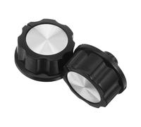Bouton de Commande Rotatif pour Four Électrique, Lot de 2 | ABS Noir, Accessoire de Remplacement pour Cuisson Familiale, Compatible Minuterie et Cuisinière