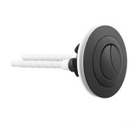 Bouton de contrôle de chasse d'eau pour réservoirs de toilettes supportant une chasse d'eau complète et partielle pour les tailles de couvercle de 38 mm, 48 mm, 58 mm (noir)