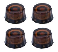 Bouton de contrôle de tonalité de Volume de guitare, 4 pièces, boutons de vitesse en acrylique pour basse électrique, capuchon de potentiomètre de remplacement, accessoires de tonalité de Volume de