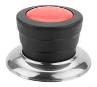 Bouton de couvercle de casserole en acier inoxydable à visser pour cocotte en verre - Poignée en bakélite rouge