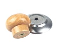 Bouton de couvercle de casserole - Poignée de rechange universelle en bois et acier inoxydable, capuchon de poignée résistant à la chaleur pour ustensiles de cuisine | Accessoire d'ustensiles de cuisi