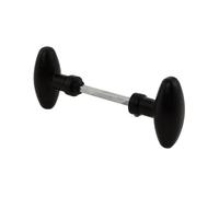 Bouton de grille double - ovoïde - carré de 6 mm - finition noire FTH THIRARD
