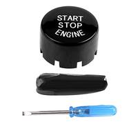Bouton de l'Interrupteur d'Arrêt du Moteur, Keenso Bouton de Démarrage/Arrêt du Moteur de Voiture Couvercle (Black)