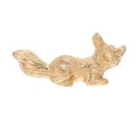 Bouton de Meuble Renard en Laiton, Poignée Vintage pour Tiroir et Armoire | Métal Résistant au Ternissement, Fixation à Trou Unique, Finition Lisse, pour Chambre, Commode, Penderie et Bibliothèque