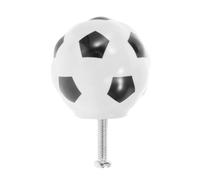 Bouton de Meuble Rond en Céramique Motif Football pour Armoire | Poignée Décorative Vintage, Surface Lisse Agréable, pour Placard à Chaussures, Bibliothèque, la Cuisine ou Chambre D’garçon