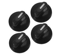 Bouton de Minuterie à Axe 6mm pour Four, Lot de 4 Noir | Abs, Prise Confortable, Compatibilité Étendue, Installation Facile, pour Cocotte Électrique et Appareils Cuisine