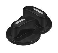Bouton de Minuterie Noir en Abs pour Four et Cuisinière 6mm, Lot de 2 | Axe, Alésage Intérieur 6mm, Repère pour Lecture Rapide, Entretien Simple