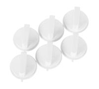 Bouton de Minuterie Rond pour Micro-ondes, Arbre, Blanc, 6 Pièces | Plastique, Réglage du Temps, Compatibilité Large, Fonctionnement Simple, pour Four et Cuiseur, Accessoires de Remplacement
