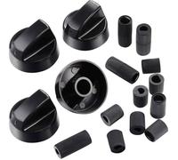 Bouton de plaque de cuisson universel - ULISEM - Noir - Compatible gaz et induction - Haute qualité - Durable - 1 cm