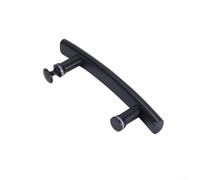 Bouton de porte de douche rond noir en acier inoxydable pour panneaux de verre espacement 145 mm Installation facile sur les portes de salle de bain