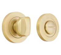 Bouton de porte en laiton satiné avec ouverture d'urgence, diamètre 52 mm