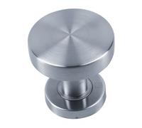Bouton de porte rond plat BP04 JADE diamètre 70 mm inox brossé HERACLES B-INOX-BP04