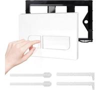 Bouton de pression Toilette - Plaque de lavage Remplacement - Salle de bain Rénovation - Large Compatibilité - 24,5 cm - Blanc