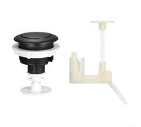 Bouton de réservoir de toilettes à fonction unique avec support de montage encastré pour une installation sûre dans les réservoirs en céramique (mat)