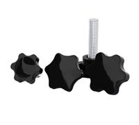 Bouton de serrage en étoile M4/M5/M6, 4 pièces, vis à pouce | Boutons en étoile, diamètre de la tête 25 mm, poignées de serrage à goujon fileté à 6 étoiles(M5*20mm)