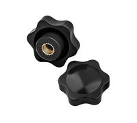 Bouton de serrage en étoile M5/M6/M8, 2 pièces, vis à pouce | Boutons en étoile, diamètre de la tête 32 mm, poignées de serrage à goujon fileté à 6 étoiles(M8 (Blind hole))
