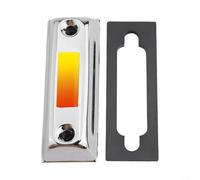 Bouton de sonnette filaire avec lumière, éclairage LED, sonnette de porte d'entrée en métal argenté, interrupteur de sonnette d'extérieur résistant aux intempéries, DC 12 V 24 V