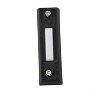 Bouton de sonnette filaire avec lumière murale Noir | Matériau ABS, visibilité LED dans des conditions de faible luminosité, indicateur visuel de carillon