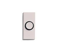 Bouton de sonnette filaire Honeywell SESAME D814 portrait plastique blanc anneau noir 55x24x18 mm montage mural